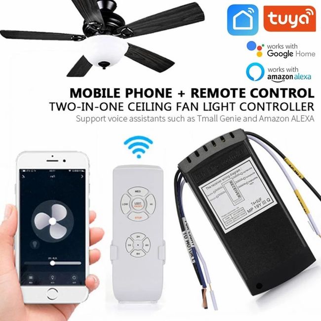 QIACHIP FLCW  Universal Ceiling Fan and Lights Wireless Remote Contro