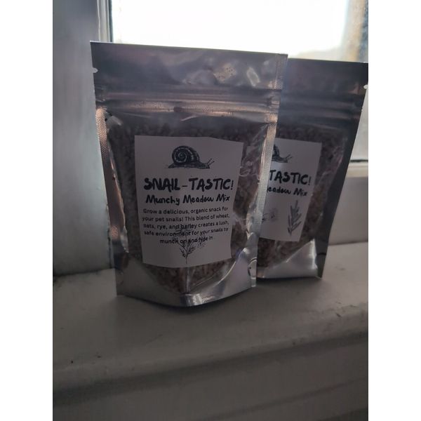 SNAIL-TASTIC! Munchy Meadow Seed Mix For Pet Snails Food Treat