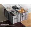 Sorbus Foldable Storage Cube Basket Bin, 6 Pack, Vertical Stripe Line Pattern