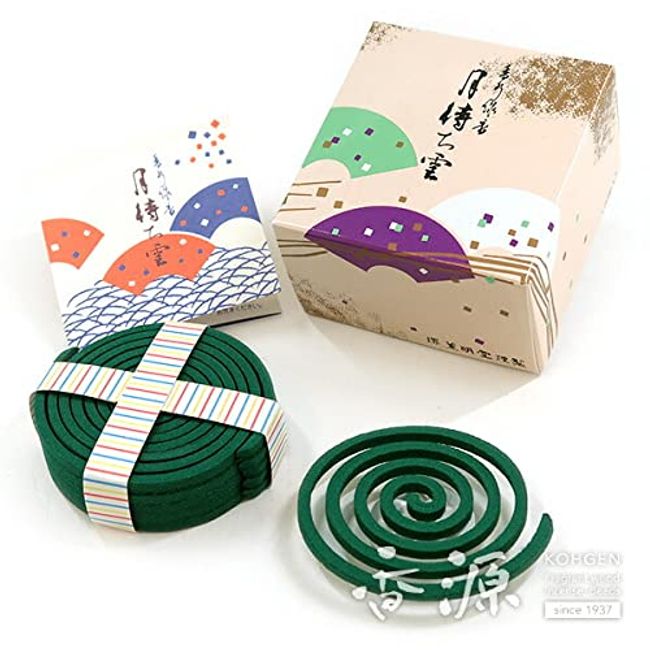 Kumyodo Moon Waiting Cloud Value Swirls 20 Sheets Sandalwood Base Incense