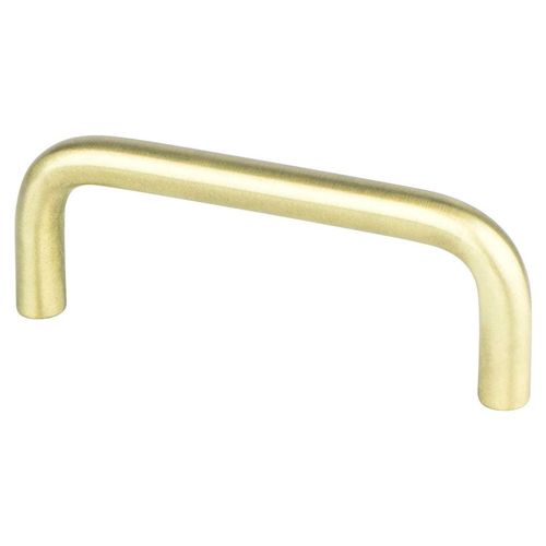 Satin Brass Modern Line Cabinet Pulls Mid-Century Modern Style (3" Pull)