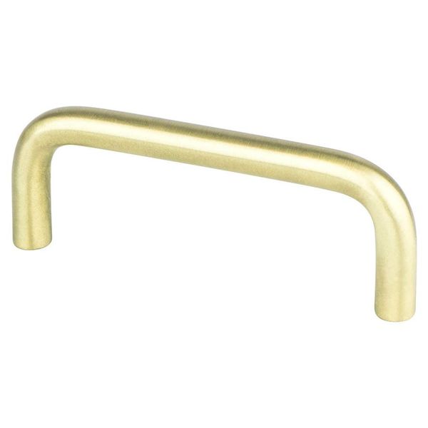Satin Brass Modern Line Cabinet Pulls Mid-Century Modern Style (3" Pull)