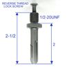 1 pc SDS Plus Chuck Adapter 1/2" 20UNF Thread with Reverse Screw sct-888