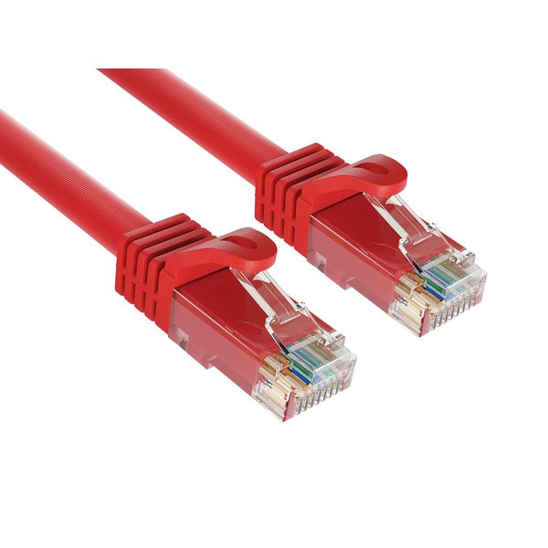 CableLeader 1ft Red Cat6a 500 MHz UTP Snagless Ethernet Network Patch Cable