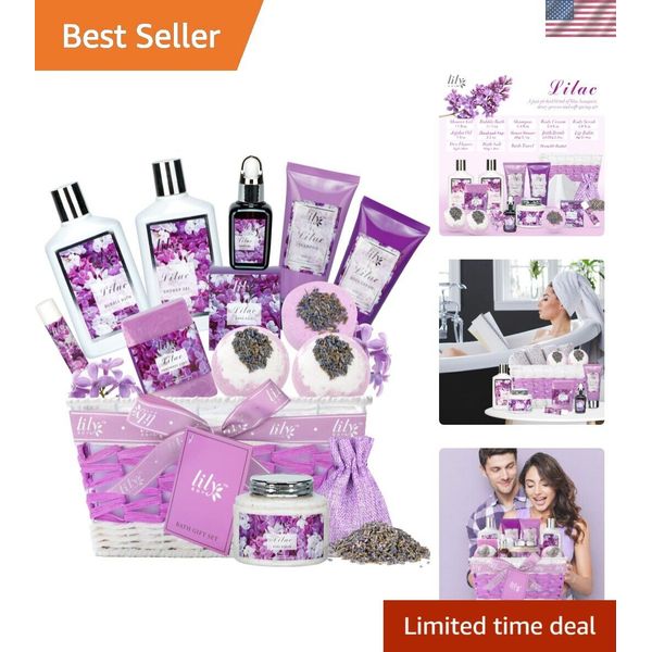 15 Pcs Perfumes Spa Gift Basket Set for Women Bath and Body Spa Gifts Set for...