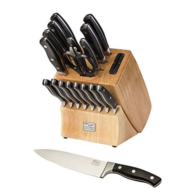 Chicago Cutlery Tradition 3-Piece Knife Set, Walnut