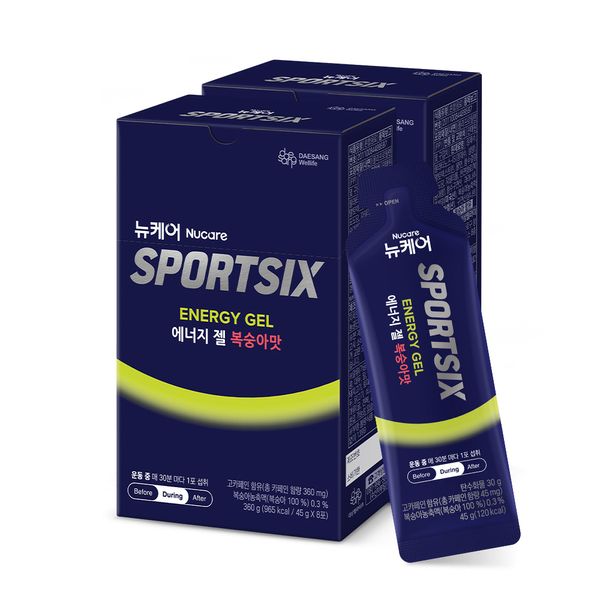 [During exercise] Newcare Sportsix Energy Gel Peach Flavor 45g 8 packs 2 boxes