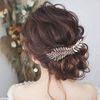 Cimenexe Bohemian Leaf Hair Comb Gold Leaf Headpiece Leaf Hair Barrette Vintage Headwear Hairpiece Decorative Wedding Comb Hair Accessories Jewelry for Women and Girls Gifts