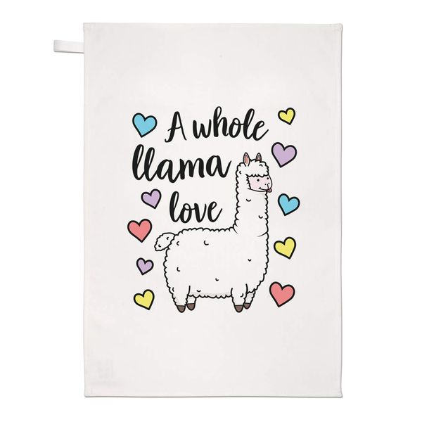 A Whole Llama Love Tea Towel Dish Cloth