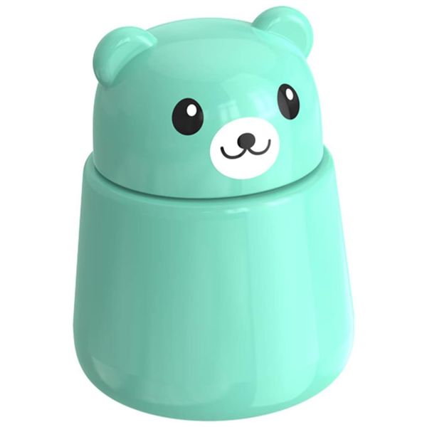 JYTDBCS Pill Grinder, Cute Bear Portabl Pill Pulverizer Pill Crusher Medicine Tablet Grinder Container Storage Box (Green)