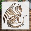 Stencil Dragon, Plastic Reusable, Reusable Plastic, Not specified, for DIY Crafts and Home Decor