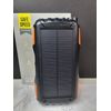 Solar Power Bank Portable Charge Flashlight USB Camping Rugged Waterproof
