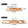 Utoplike Bamboo Bathtub Caddy Tray Bath Tray for Tub, Adjustable Bathroom Bathtub Organizer with Book Tablet Wine Glass Cup Towel Holder,Distinctive Gift