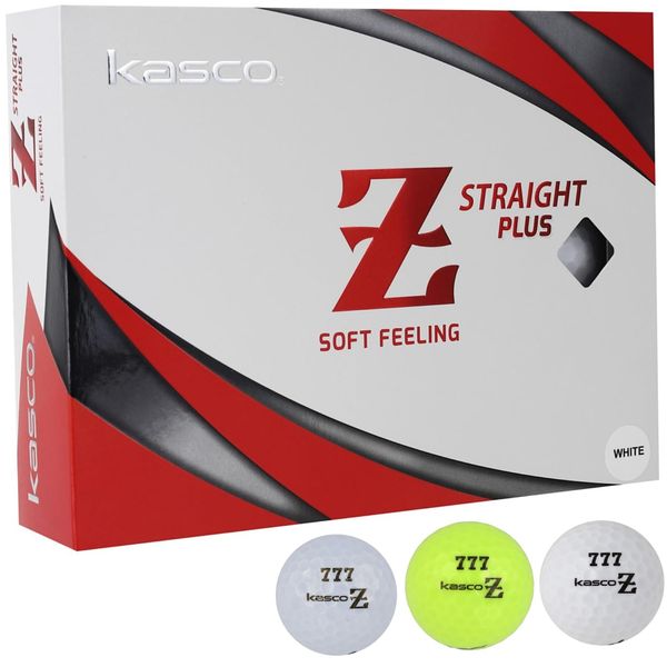 Casco Z Straight Plus Target Line Golf Balls 1 Dozen 12 Pieces KASCO Z-STRAIGHT PLUS STRAIGHT LINE White