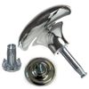 Chrome Feet Glides Castors & Insert For Divan Bed Base, Sofa, Settee, Chair (2)