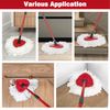 NEWE Mop Heads Replacements 2 Pack with Triangle Base for O-Cedar EasyWring 1 Tank System, Microfiber Spin Mops Replace Refills for Deep Cleaning All Floors (White)