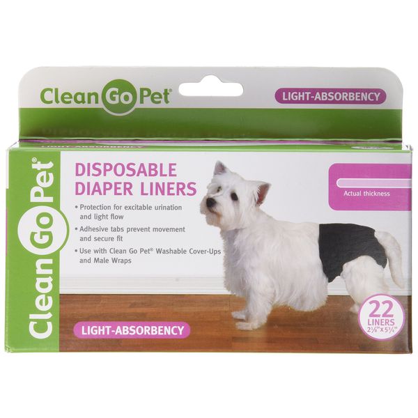 Clean Go Pet Light Disposable Diaper Liner, 22-Pack