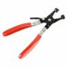 1pc Hose Clamp Pliers Tool Ratchet Locking Flat Band Ring Spring Type Swivel