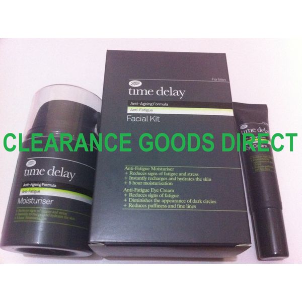 BOOTS TIME DELAY ANTI-AGEING FORMULA ANTI-FATIGUE FACIAL KIT EYE CREAM + MOISTURISER