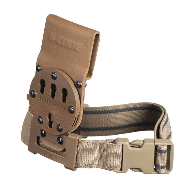 G-CODE Optimal Drop Pistol Platform-GCA200- (RTI with Leg Strap/Plastic Buckle) (TAN) 100% Made in The USA