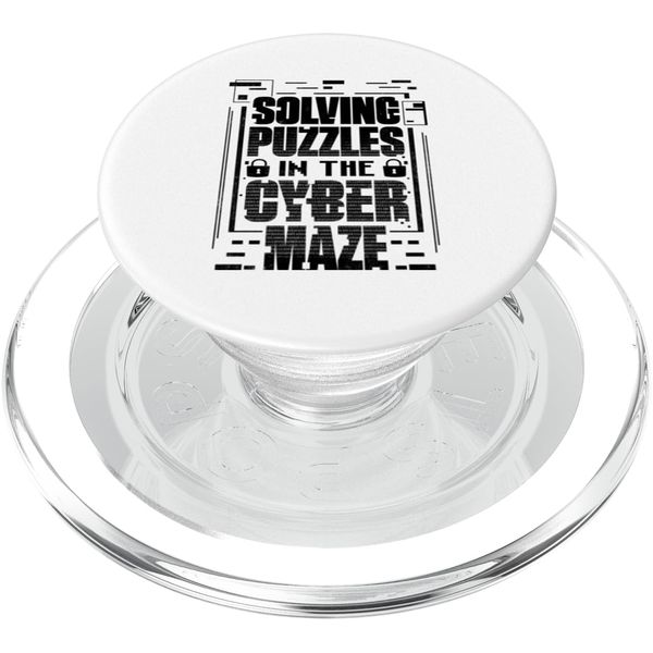It Security Cyber Security Analyst Cyber Crime Puzzle Pun PopSockets PopGrip for MagSafe