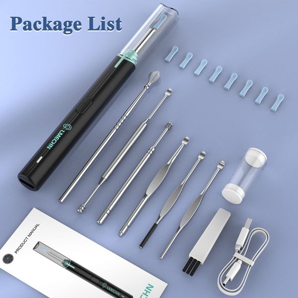 1920P HD Camera Otoscope Kit with Light  Silicone Spoons for iOS/Android Devices