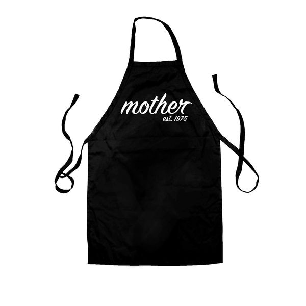This Way Up Mother Established 1975 Apron [Black One Size]