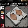 ComMarker Diamond Leather Hat Patch Jig | Fiber Laser Engraving Template, SVG