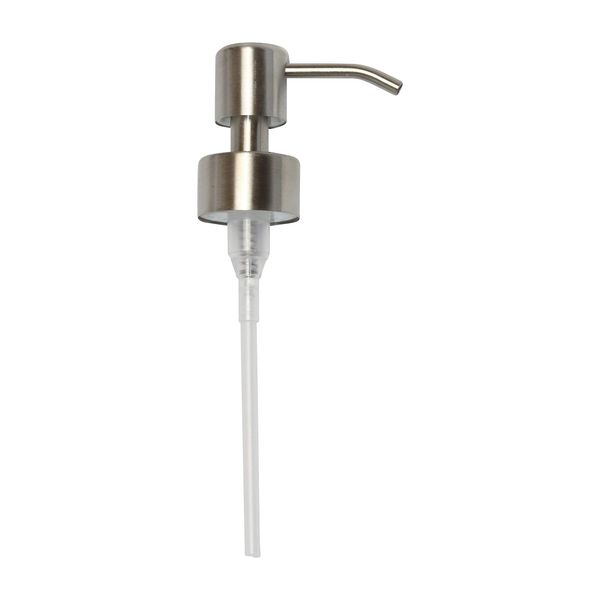 Kapitan Soap Dispenser Pump Head Replacement Spare for Standard 28/400 (26 mm - 28mm) Neck Size, Stainless Steel Brushed Finish