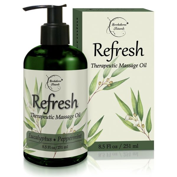 Refresh Massage Oil with Eucalyptus & Peppermint Essential Oils