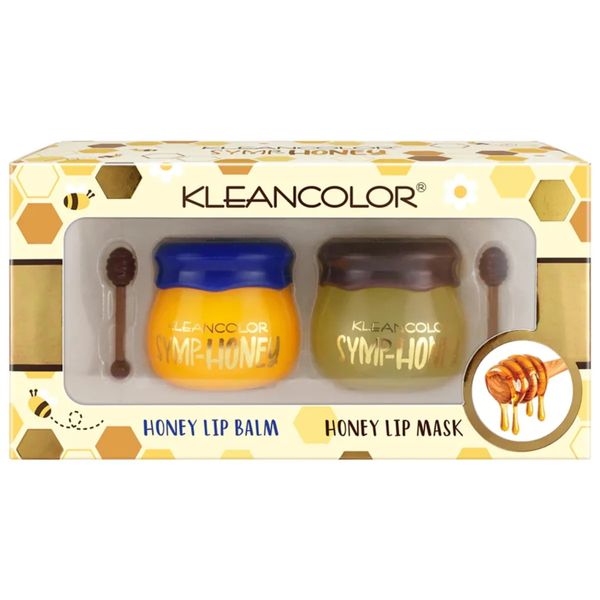 Kleancolor Symp-Honey Lip Care Set Honey Pot Lip Mask & Lip Balm Kit