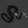 Intercession™ Our Father Sacred Handmade Solid Wood Rosary (Our Lady - Black)