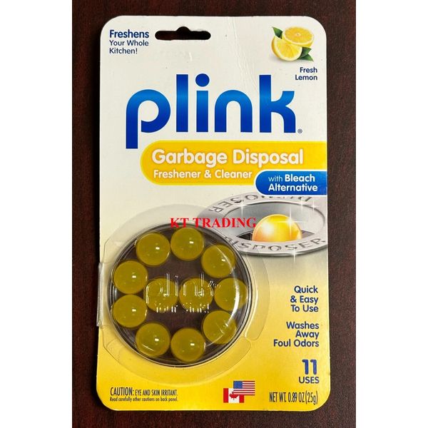 (10-Pk) Plink GARBAGE DISPOSAL Sink Foul Odor FRESHENER & CLEANER ~FRESH LEMON