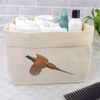 Large 'Flying Pheasant' Canvas Organiser/Storage Bag (OR00020299)