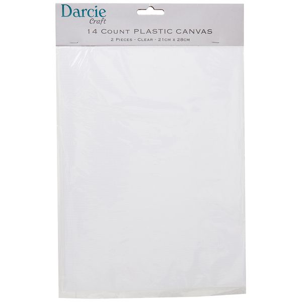 Darice Plastic Canvas Perforated Clear, 2 Pack, 29.97 x 21.08 x 0.03 cm