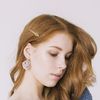 Spinningdasiy Crystal Initial Bijou Hair Clip E Gold