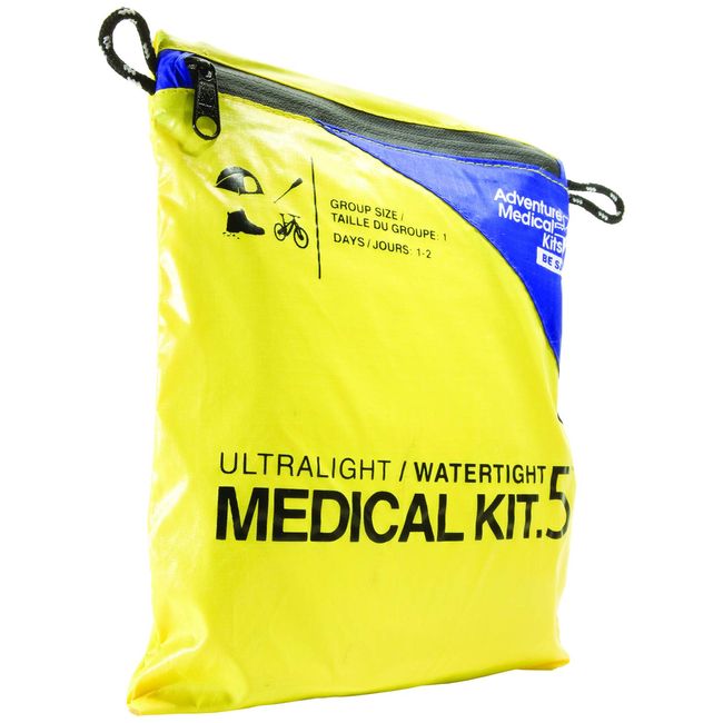 Adventure Medical Kits Ultralight & Watertight 5 Medical Kit 227g Wgt 1-2 people 1-2 days Wound Cleaning Blister Burn Muscle Ache Pain Allergic Reaction Sting relief Watertight Carrybag