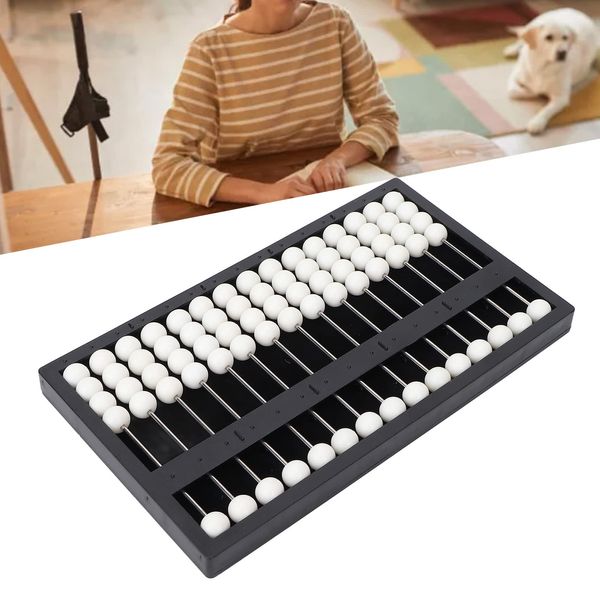 TMISHION The Blind Abacus, Professional Mathematic Concepts Blind Abacus Learning Tool Braille Slate Braille Writing Slate Plastic Kit Number Board Braille Stickers Raised Tactile Dots for Blind