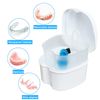 Keedolla 2 Pack Denture Bath Case Partial Denture Cup Retainer Cleaning Container, Denture Wash Container Retainer Bath Box Cup Case - Black and White