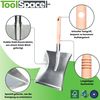 ToolSpace | Galvanised Metal Dustpan & Shovel | Beechwood Handle | Multi-purpose | Silver