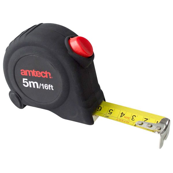 Amtech P1265 5m x 25mm Self-locking measuring tape