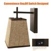 Facon LED RV Fabric Light Fixture Wall Sconce Bedside Reading Light with Switch