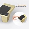 Haliwu 4 Pack Black and Gold Cabinet Knobs - 2 Tone Square Kitchen Cabinet Knobs - Zinc Alloy