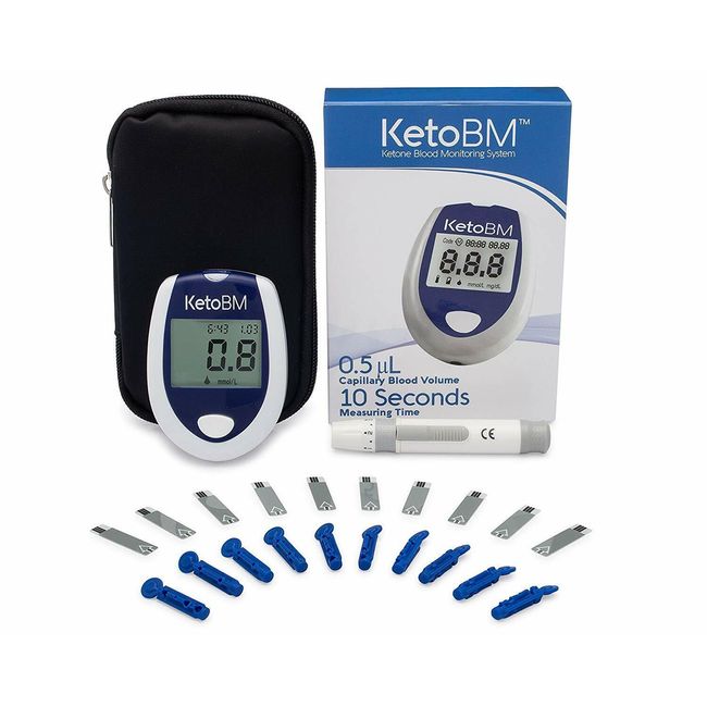 KetoBM Ketone Blood Meter Kit - Complete Monitoring System for Ketogenic Diet