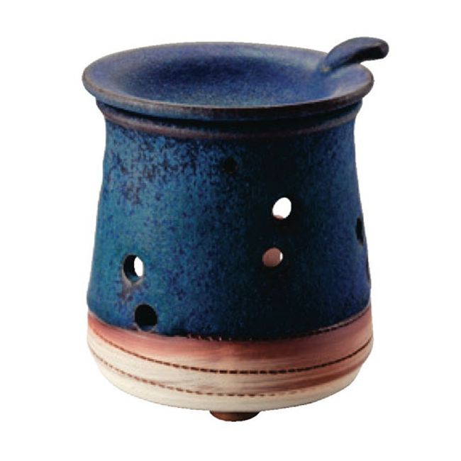 Tokoname Ware Teapot 1-221 Yamada Blue Tea Incense Burner Incense Burner Aroma Tea Leaves Made in Japan Boxed T1928