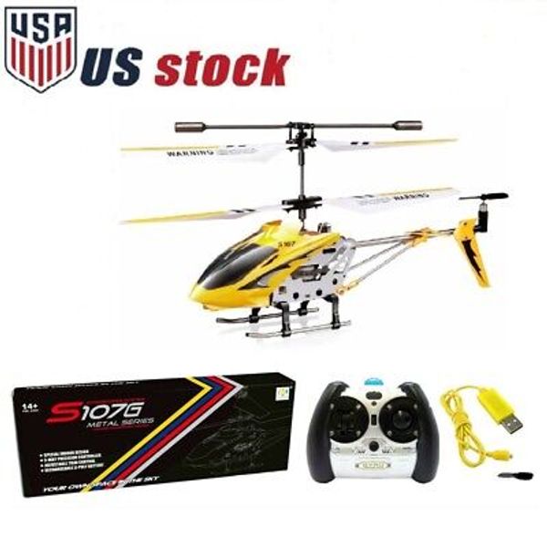 Cheerwing S107/S107G Phantom 3CH 3.5 Channel Mini RC Helicopter with Gyro Yellow