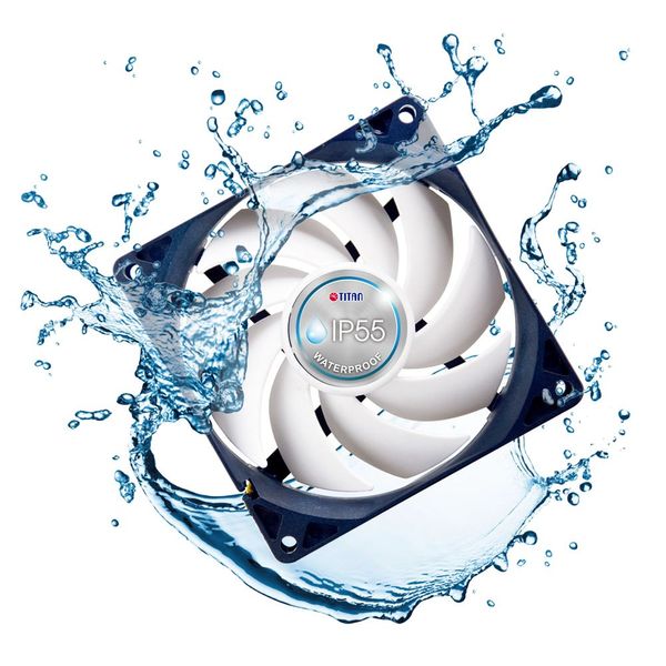 TITAN- 12V DC IP55 Waterproof/Dustproof Case Cooling Fan (90mm (2 Pack))