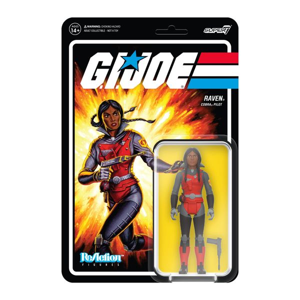 Super 7 G.I. Joe Raven Cobra Pilot 3.75-Inch Reaction Figure