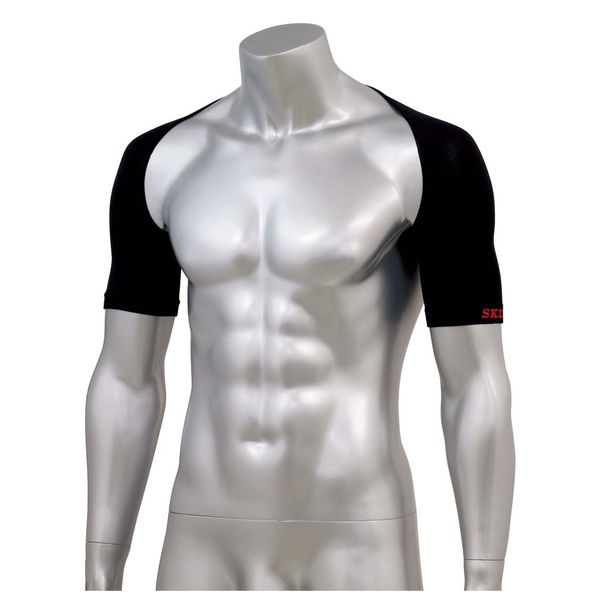 SK11 KS-KATA-L-BK Compression Supporter, For Shoulders, Absorbent, Quick-Drying, Black, L