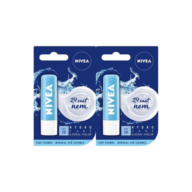 Nivea Hydro Care Dudak Bakım Kremi 4,8g x2